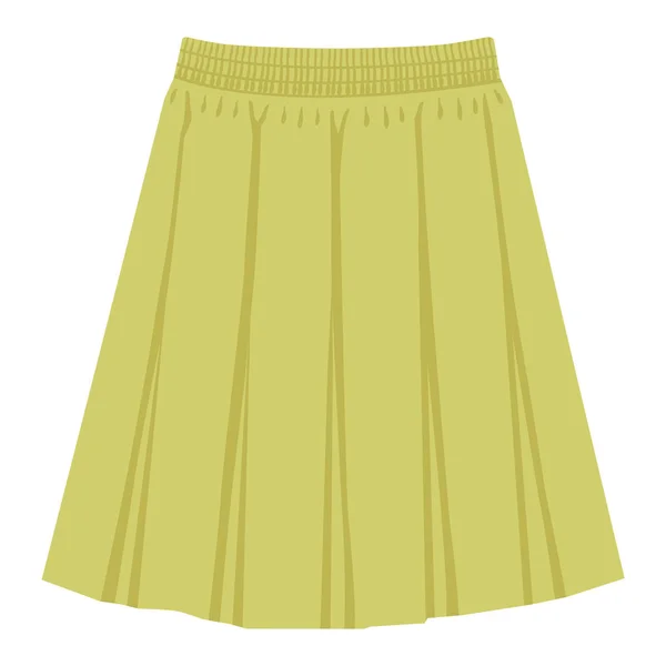 Vector Green Skirt Template Design Fashion Woman Illustration Women Box — Stock Vector