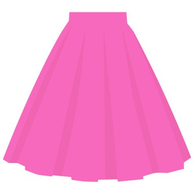 Vektör pembe etek şablon, moda kadın tasarlamak. Kadınlar balon etek