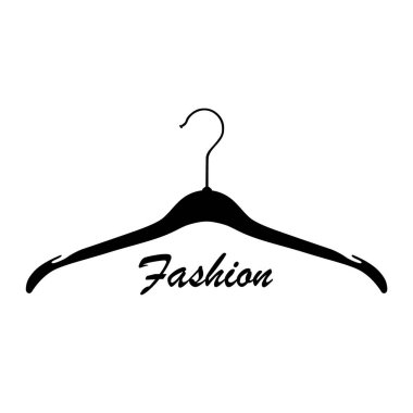 reative moda logo tasarımı. Vektör yazı ve askı sembolü işaretiyle. Logo hat