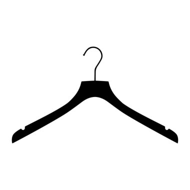 Beyaz bir arka plan üzerinde izole moda ve bebek elbise askısı vektör simgesi