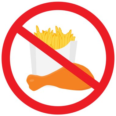 Vektör çizim lokanta tehlike etiket. Yemek sembol, beyaz arka plan üzerinde izole izin yok. Yasak işareti