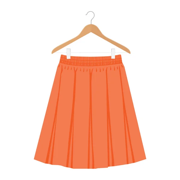 Plantilla Falda Naranja Vector Ilustración Mujer Moda Diseño Mujer Caja — Vector de stock