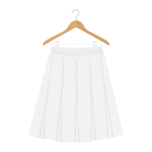 Διάνυσμα Πρότυπο Λευκό Φούστα Σχεδιασμό Εικονογράφηση Μόδας Γυναίκα Κουτί Γυναικών — Διανυσματικό Αρχείο