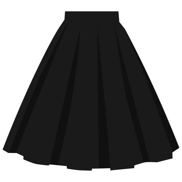 向量黑色裙子模板 设计时尚女性例证 妇女泡泡裙 — 图库矢量图片