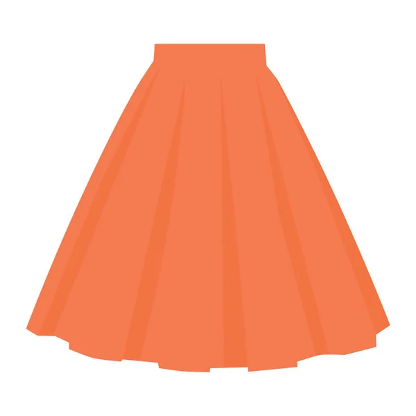 Modèle Jupe Vectorielle Orange Illustration Femme Mode Design Jupe Bulle — Image vectorielle