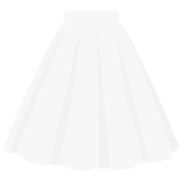 Векторна Біла Спідниця Шаблон Дизайн Ілюстрації Моди Жінки Жіноча Спідниця — стоковий вектор