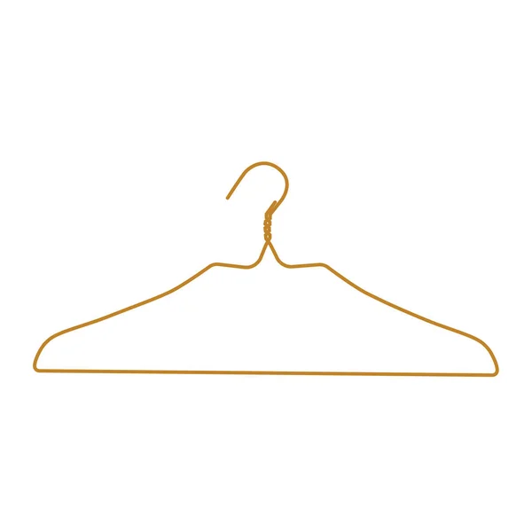 Metal Tel Askı Beyaz Bir Arka Plan Üzerinde Elbise Askıları — Stok Vektör