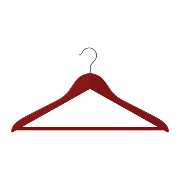 Houten Kleerhanger Kleding Hanger Een Witte Achtergrond — Stockvector