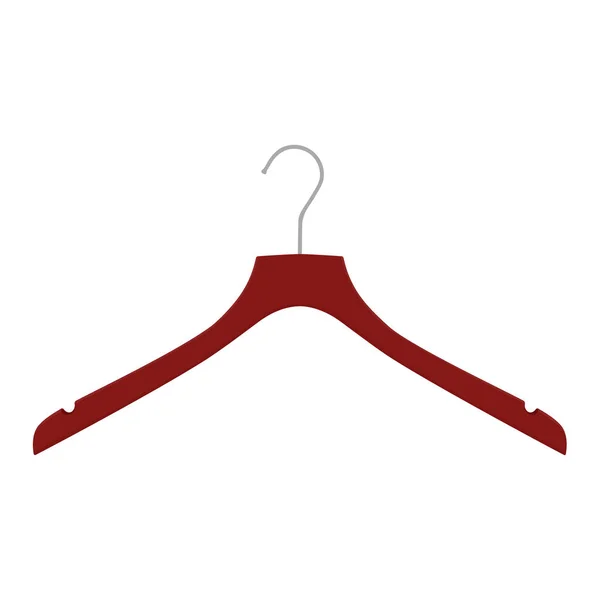 Houten Kleerhanger Kleding Hanger Een Witte Achtergrond — Stockvector