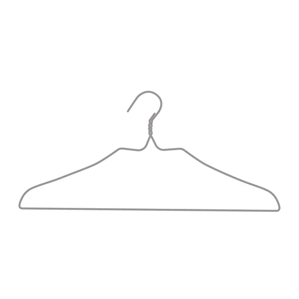 Μεταλλικό Σύρμα Κρεμάστρα Κρεμάστρες Για Ρούχα Λευκό Φόντο — Διανυσματικό Αρχείο