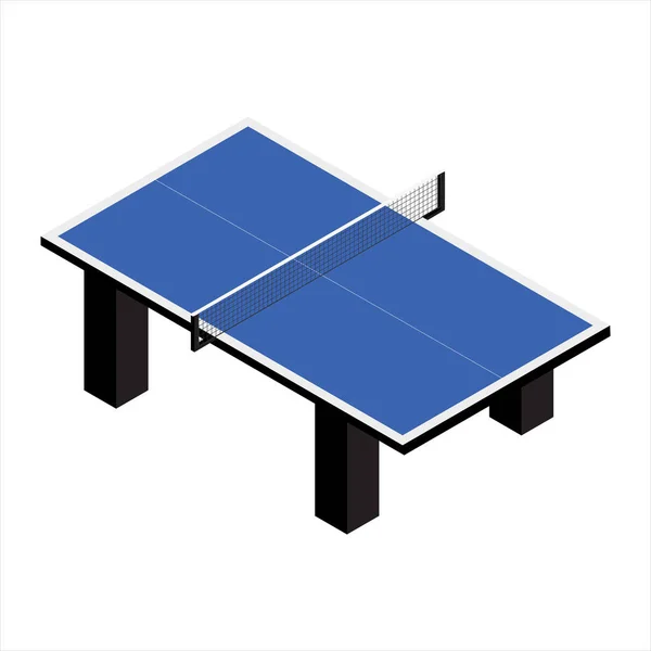 Table Ping Pong Isolée Sur Fond Blanc — Image vectorielle