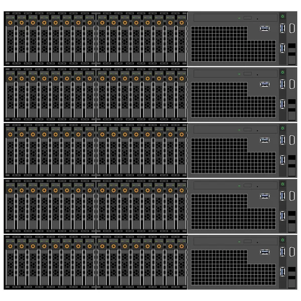 Network Workstation Server Raumkonzept Serverschränke — Stockvektor