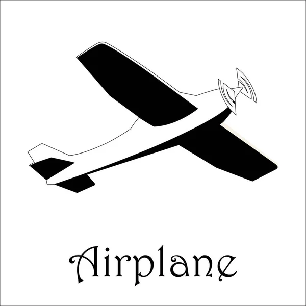 Flying Airplane Trip Airplane Isolated Background — Stock Vector