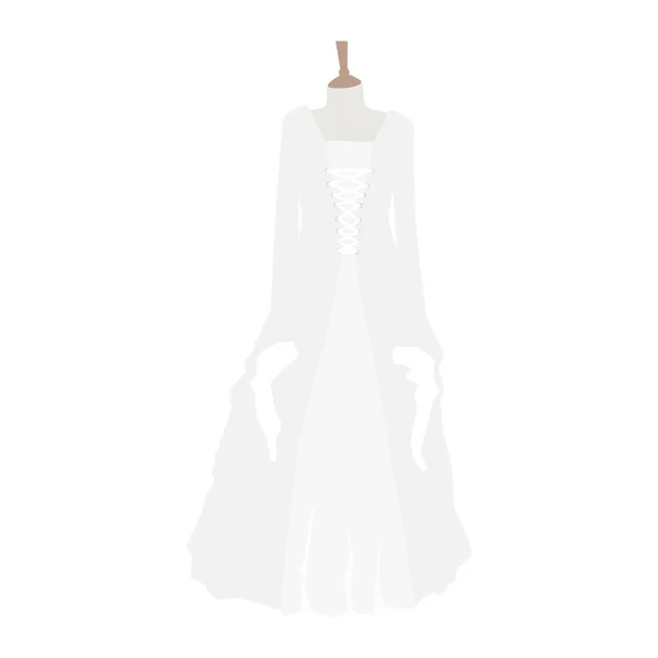 Collection Robes Mariée Robe Blanche Sur Mannequin — Image vectorielle