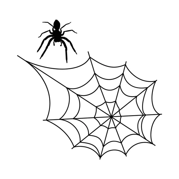 Cobweb Isolado Fundo Branco Teia Aranha Aranha Para Design Halloween — Fotografia de Stock