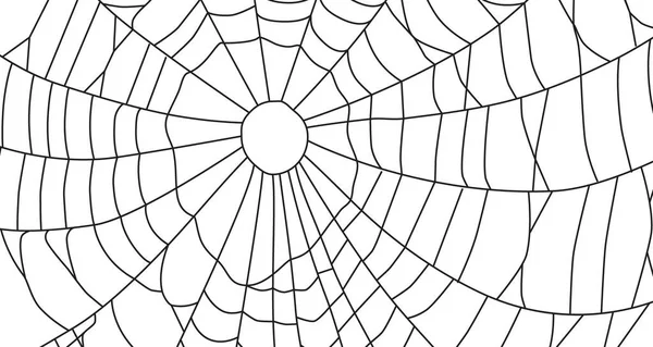 蜘蛛网 在白色背景上被隔绝 蜘蛛网模式的万圣节设计 蜘蛛网元素 可怕的 恐怖的万圣节装饰 手绘剪影 光栅例证 — 图库照片