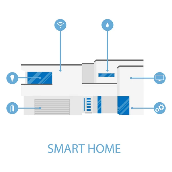 Mobiltelefon Smart Home House App Alkalmazás Koncepció Home Automation Rendszer — Stock Fotó