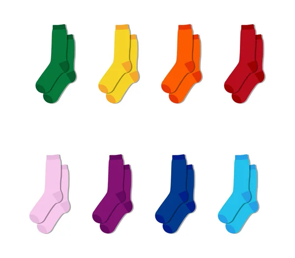 Niños Calcetines Arco Iris Colores Colección Calzado Infantil Variedad Calcetines — Foto de Stock