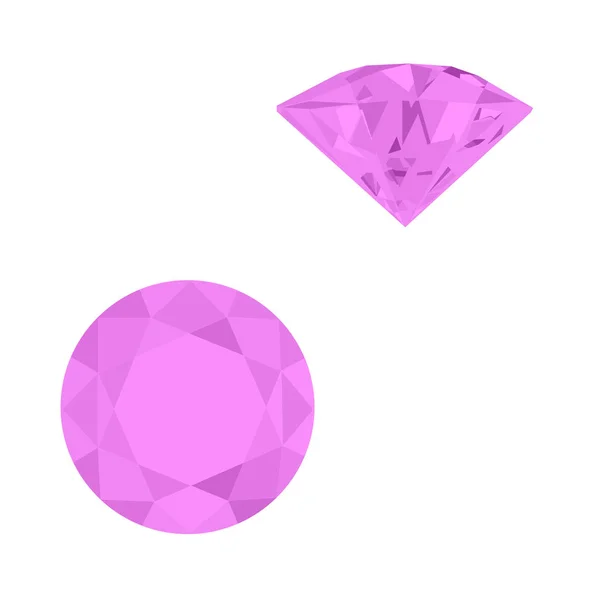 Set Realistic Purple Jewels Colorful Gemstones Amethysts Isolated White Background — Stock Photo, Image