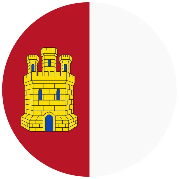 Vlajka Kastilie Mancha Nebo Castilla Mancha Autonomních Společenství Španělska Rastrový — Stock fotografie