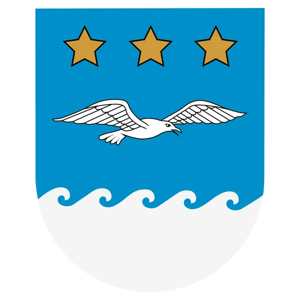 Vlajka Města Jurmala Lotyšsko Znak Rastrové Ilustrační — Stock fotografie
