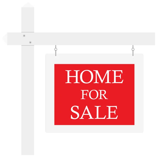Home Sale Real Estate Sign Isolated White Background Raster Illustration — Stock Photo, Image