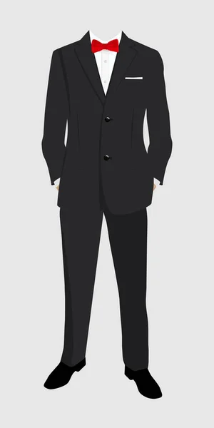 Wedding Man Suit Tuxedo Raster Illustration — Stock Photo, Image