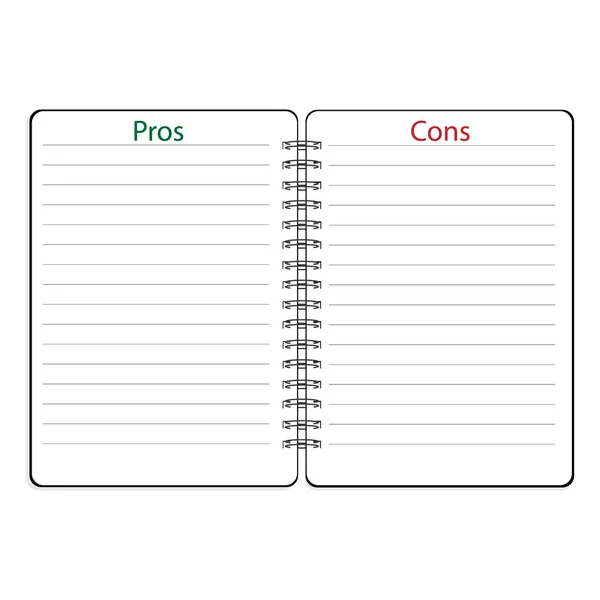 栅格插图打开日记 规划师或笔记本与赞成名单 — 图库照片
