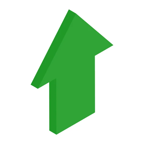 Zielone Strzałki Izometryczny Wzrost Znak Dla Infografikę Wykresu Wykresie Rastrowych — Zdjęcie stockowe