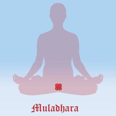 Manipura çakra sembolü raster resim. Siluet meditasyon. Yoga uygulamak. Yoga lotus poz, sağlık kavramı.