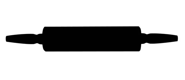 Скалка Китсен Озил Растровая Иллюстрация Роликовый Чёрный Силуэт — стоковое фото