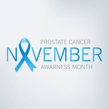 Farkındalık Blue Ribbon. Dünya prostat kanseri gün kavramı. Raster resim. Erkekler sağlık kavramı