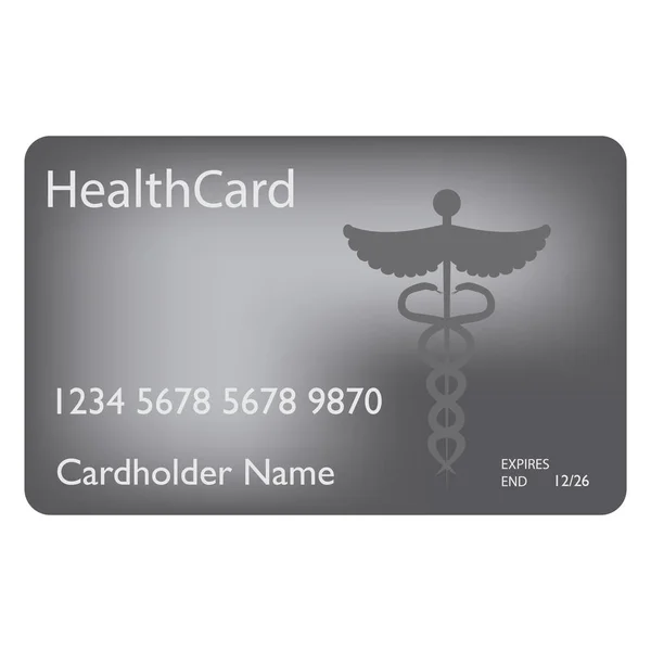 Krankenversicherungskarte Medizinisches Dienstleistungskonzept Leere Krankenversicherungskarte Isoliert Auf Weißem Hintergrund — Stockfoto