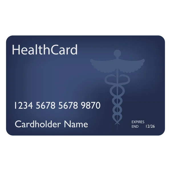 Sağlık Sigorta Kartı Tıbbi Hizmet Anlayışı Beyaz Arka Plan Üzerinde — Stok fotoğraf