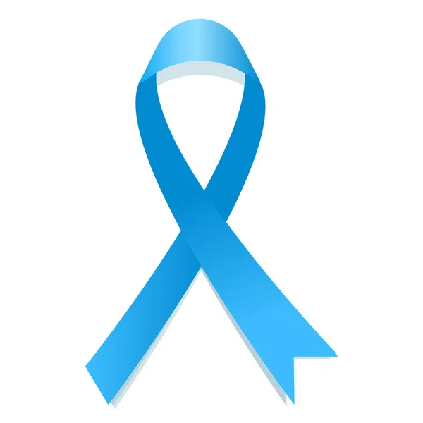Modrá Stuha Povědomí Bílém Pozadí Nemoc Symbol — Stock fotografie