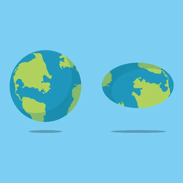 Flat planet Earth icon. Raster illustration for web banner, web and mobile, infographics.