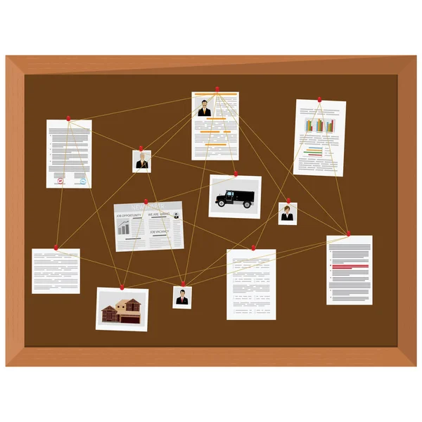 Consiliul Investigaţii Conceptul Investigaţie Criminală Ilustrație Raster — Fotografie, imagine de stoc