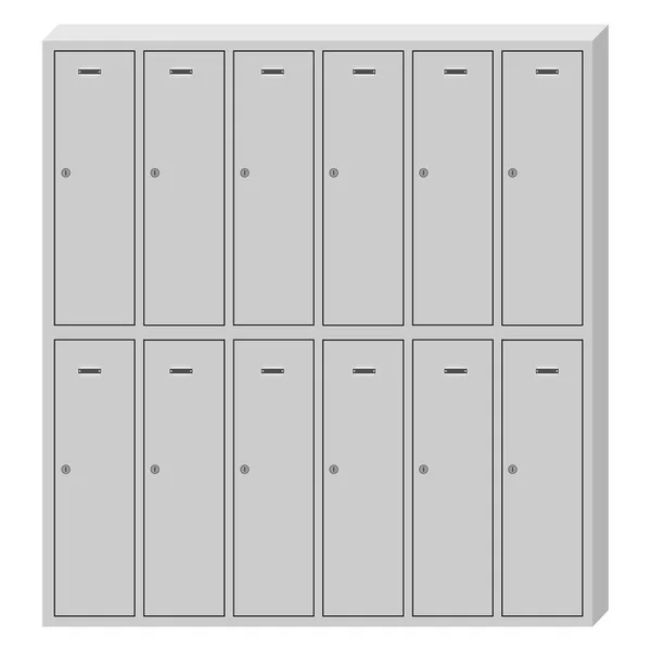 Raster Illustratie Metalen School Sport Kluisjes Sportschool Locker Locker Deur — Stockfoto