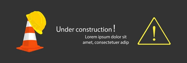 Website Construction Page Construction Website Page Raster Illustration Web Warning — Stock Photo, Image