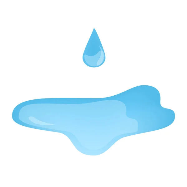 Blue Water Drop Water Spill Isolated Water Drop Raster Water — Stock Photo, Image