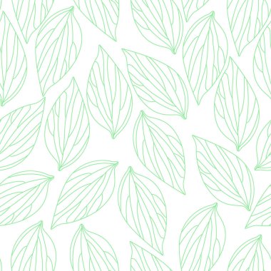 Yapraklı dekoratif desen, arka plan. Yeşil yaprakları, yeşillik ile çiçek desenli