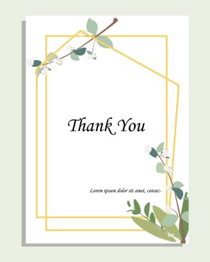 Kart yaprakları ve geometrik çerçeve ile. Düğün süsleme kavramı. Çiçek poster, davet. Raster dekoratif tebrik kartı, davetiye tasarım arka plan