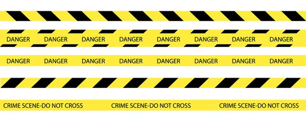 Raster Set Seamless Tapes Restriction Dangerous Zones Yellow Black — Stock Photo, Image