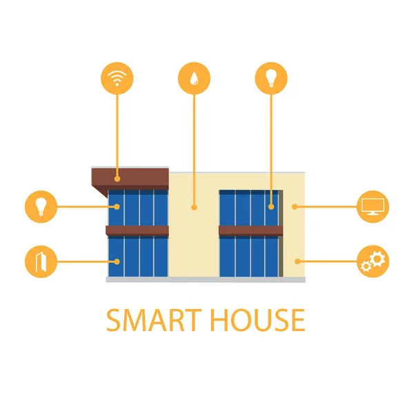 Mobiltelefon Smart Home House App Alkalmazás Koncepció Home Automation Rendszer — Stock Fotó