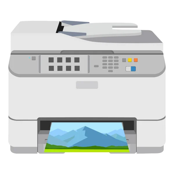 Realistischer Drucker Raster Illustration Hochwertiges Fotopapier Drucken — Stockfoto
