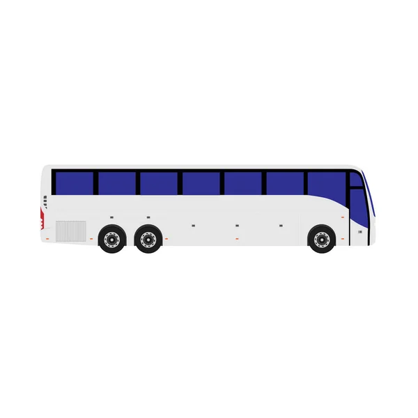 Белый Городской Автобус Растровый Изолированный Значок Туристический Автобус Коммерческий Автобус — стоковое фото