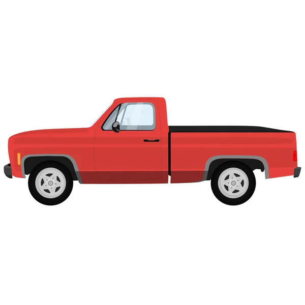 Poderoso Caminhão Pick Moderno Vermelho Ilustração Raster — Fotografia de Stock
