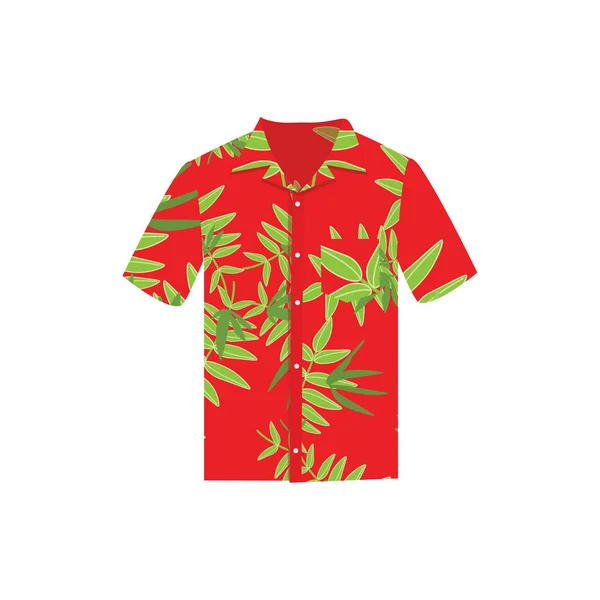 raster illustration Hawaiian aloha shirt. Hawaii shirt aloha beach male cloth.