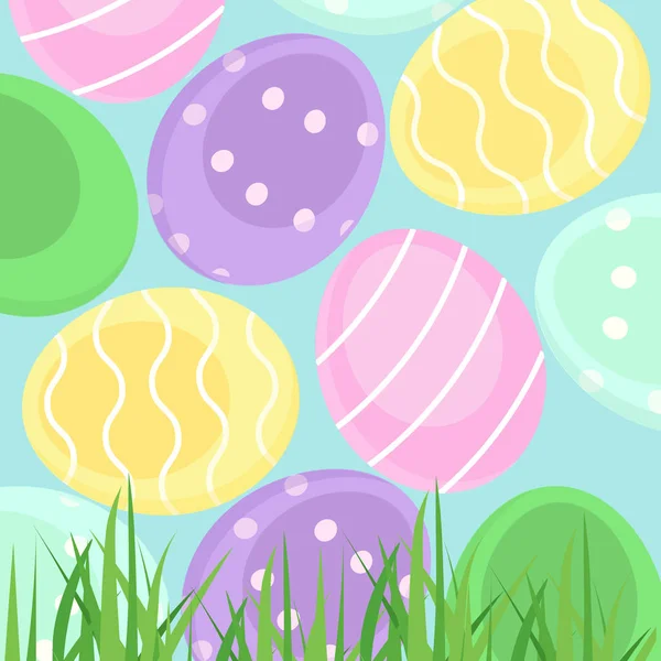 Colorful Easter eggs background — Stock Vector