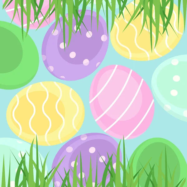 Colorful Easter eggs background — Stock Vector